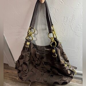 Vintage Coach Brown Shoulder Purse